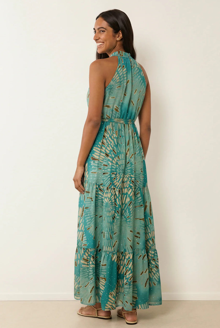 Diamante Tiered Tie Front Dress BV269945237