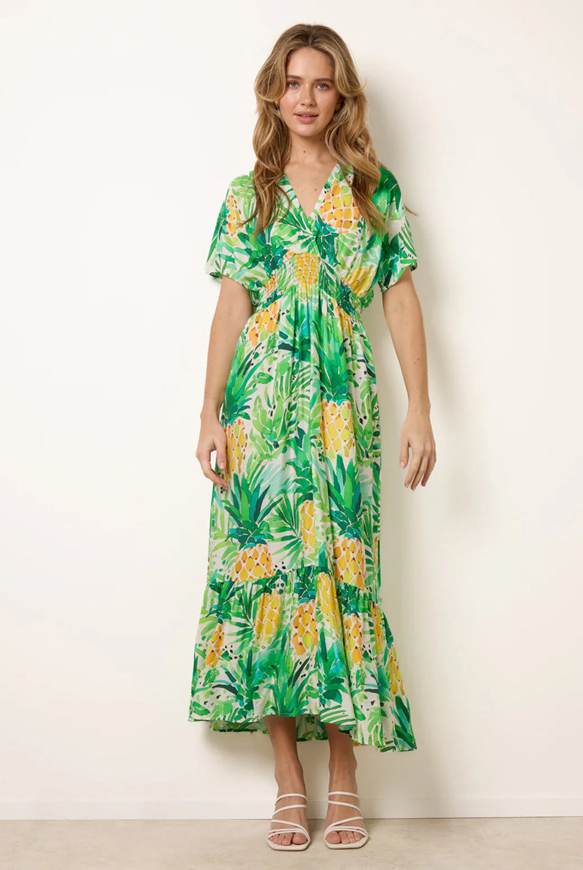 Pineapple Double V Midi Dress BV269971023