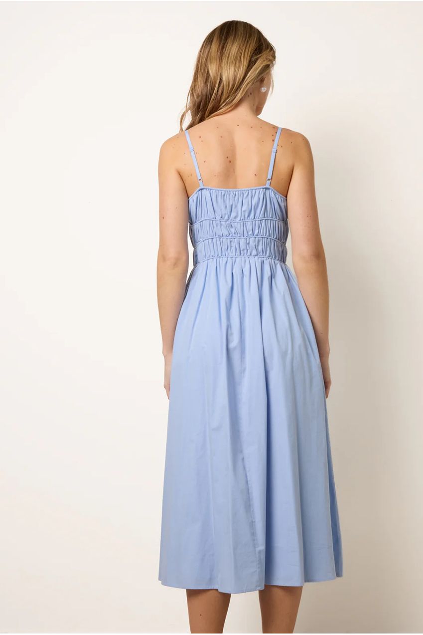 Ruched Binding Strappy Midi Dress BV269986002