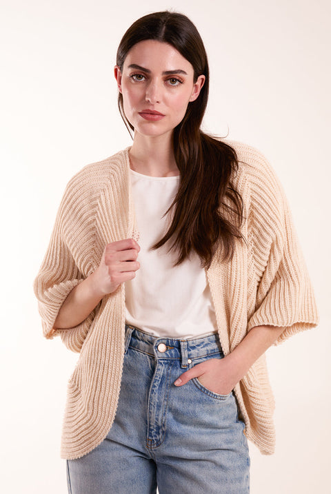 Knitted Mid Length Cardigan by Blue Vanilla