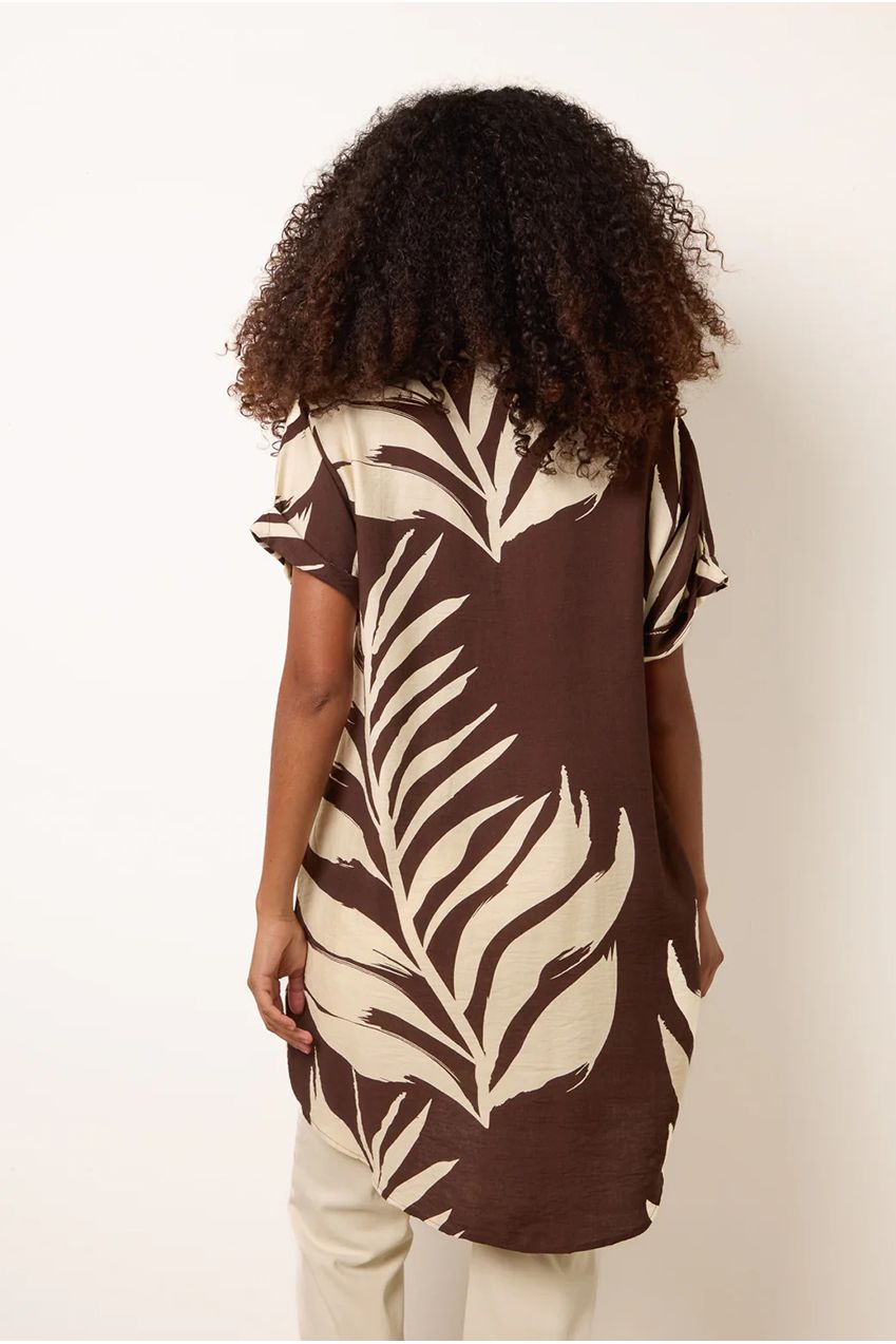 Palm Print Tunic Top BV3494030
