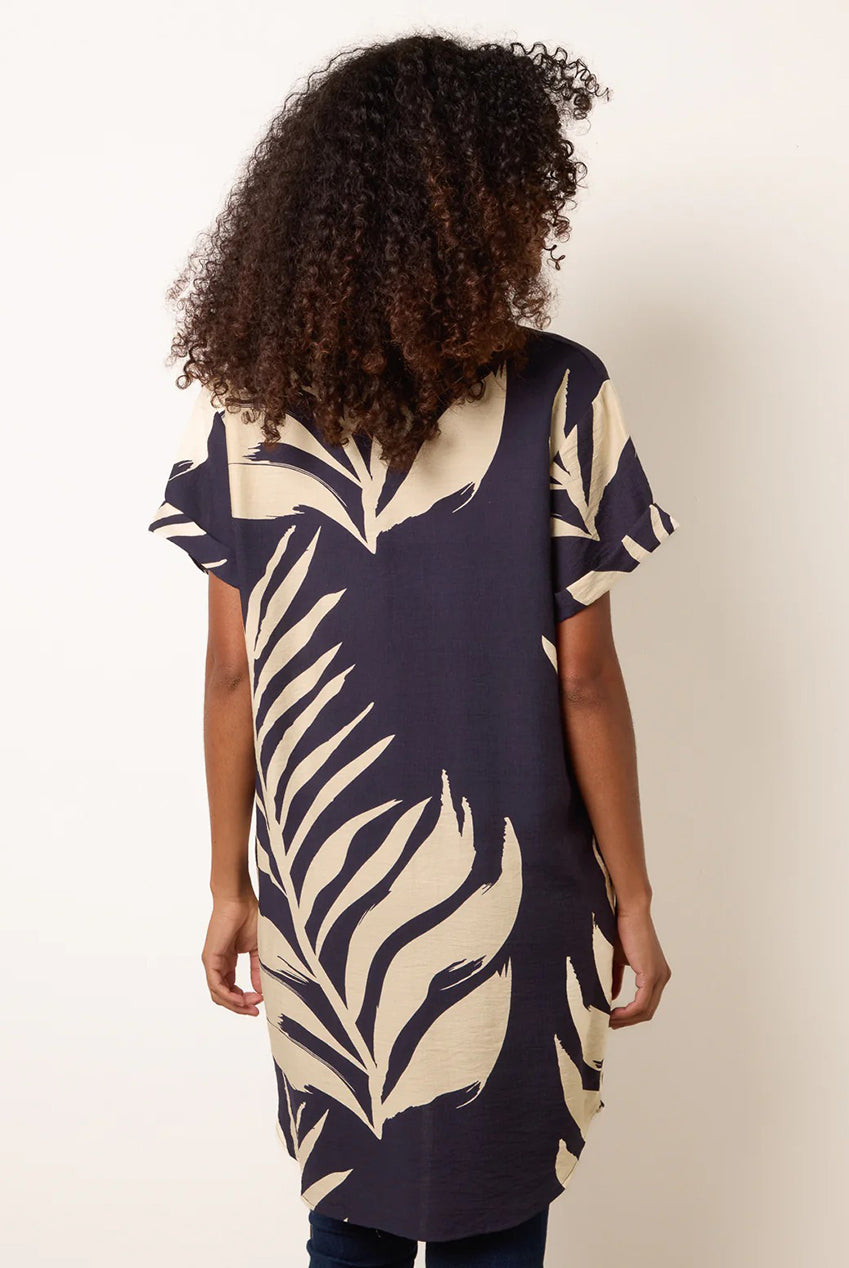 Palm Print Tunic Top BV3494008
