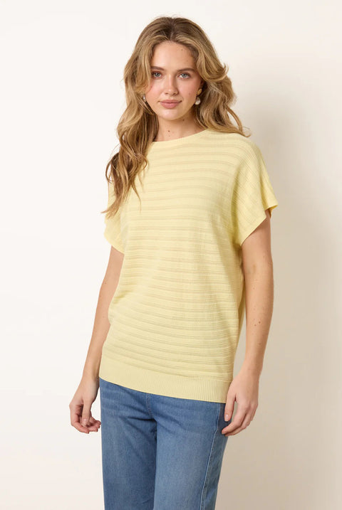 Textured Sleeveless Knit Top by Blue Vanilla