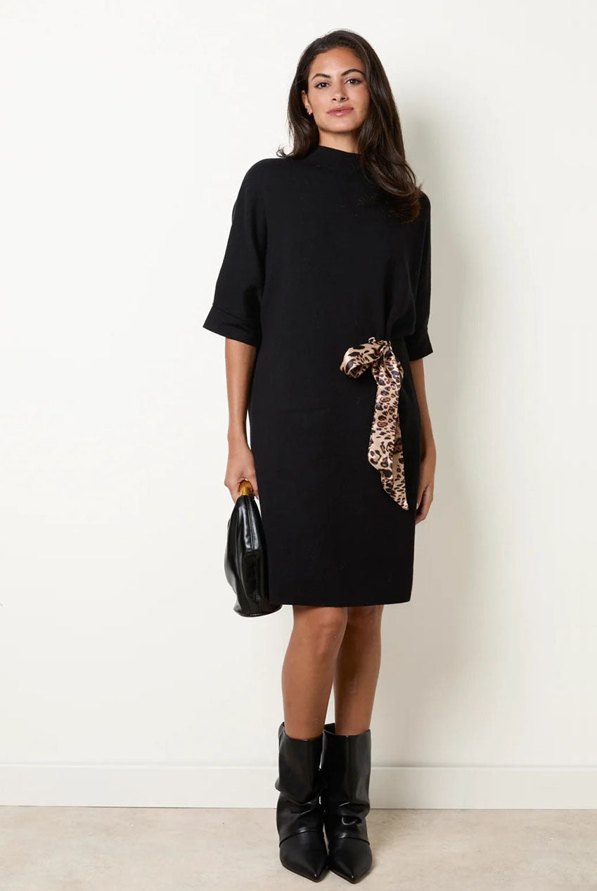 Dress With Leopard Print Tie Detail BV4083003