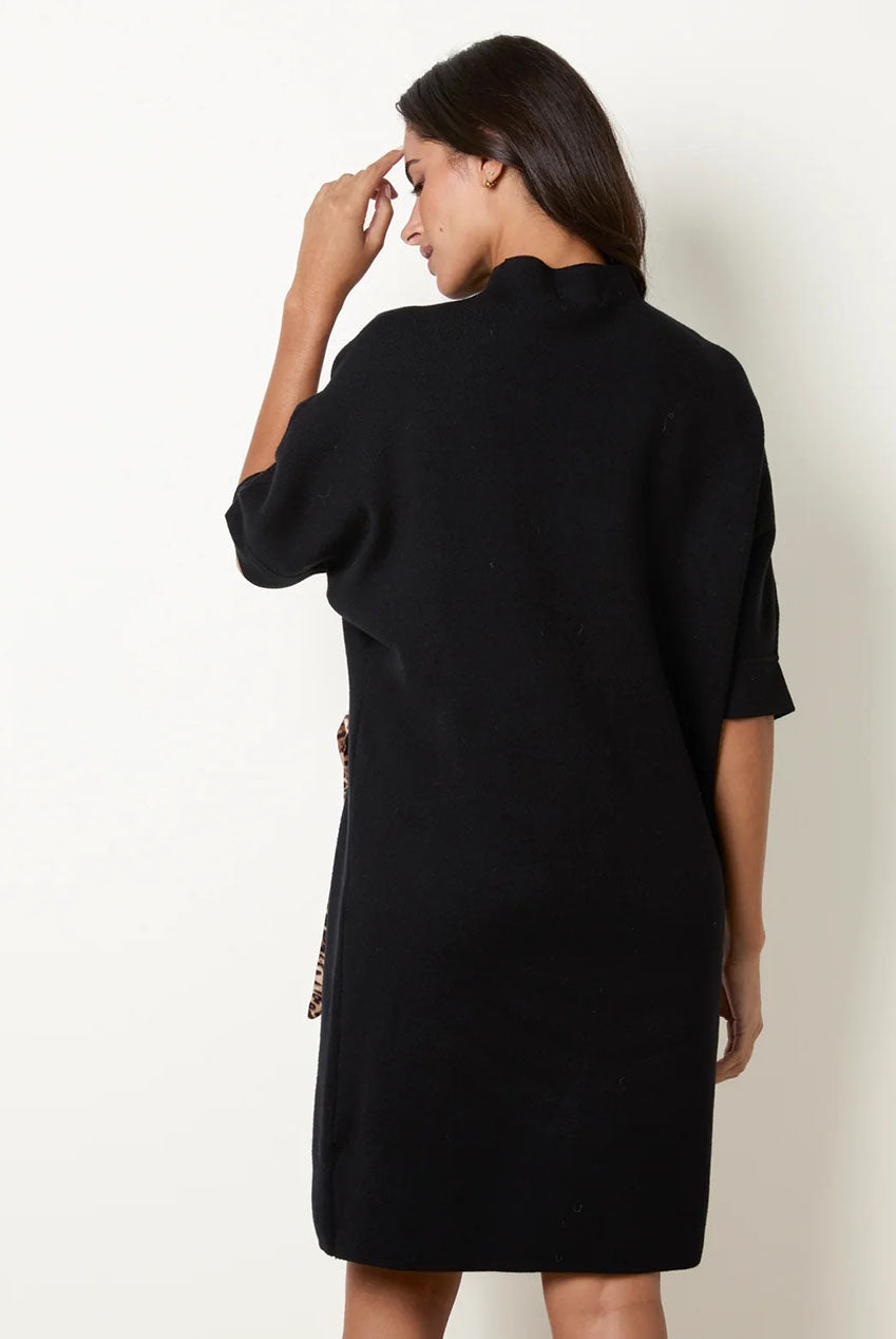 Dress With Leopard Print Tie Detail BV4083003