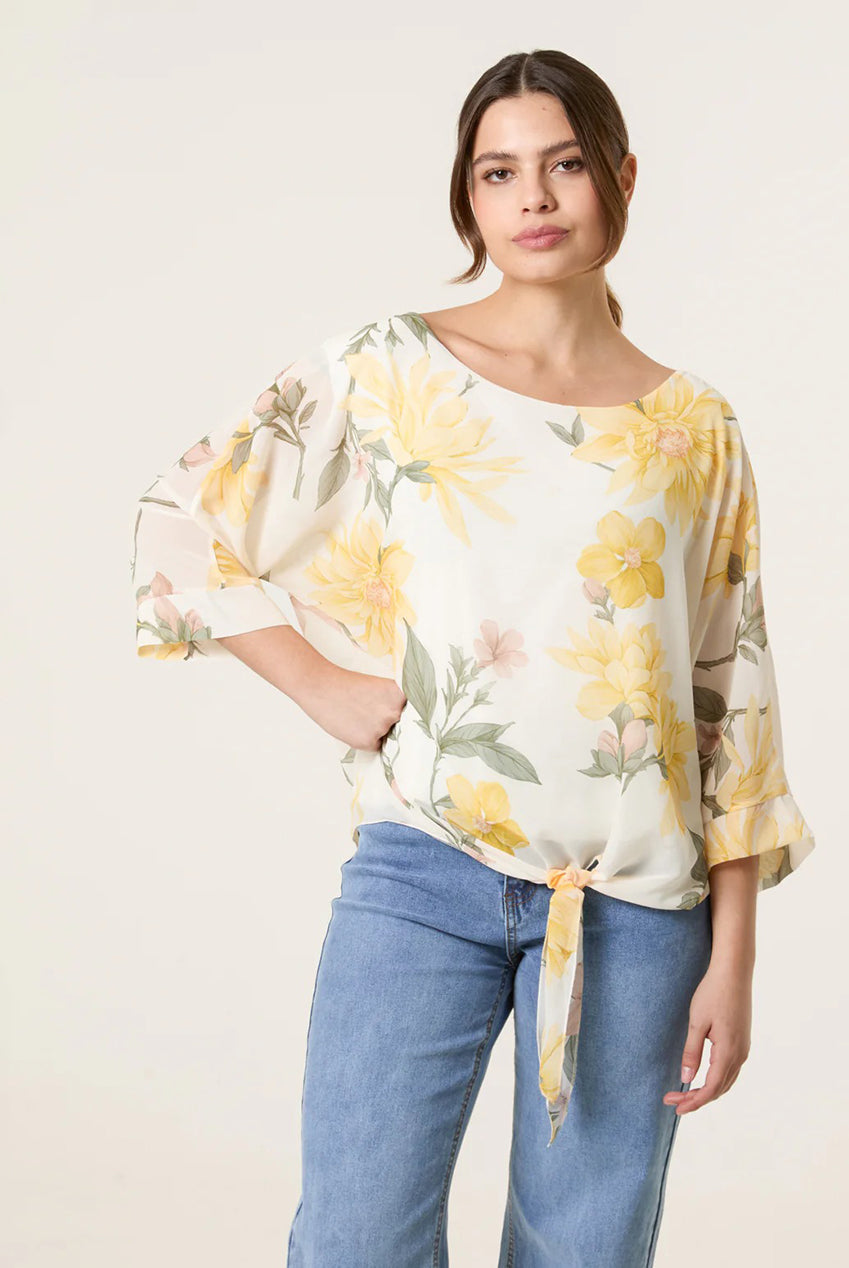 Floral Chiffon Batwing Blouse BV4867IT178A