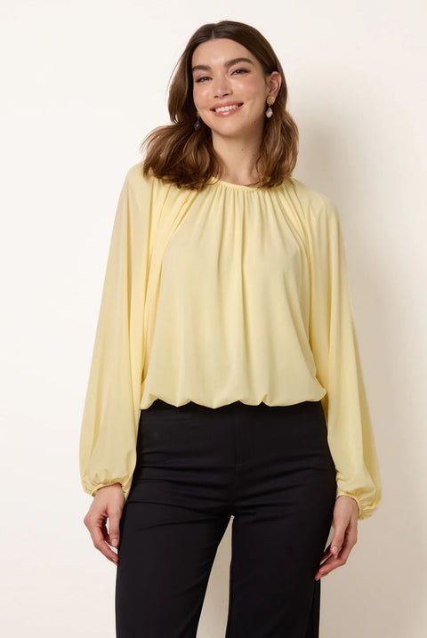 Batwing Puffball Blouse by Blue Vanilla