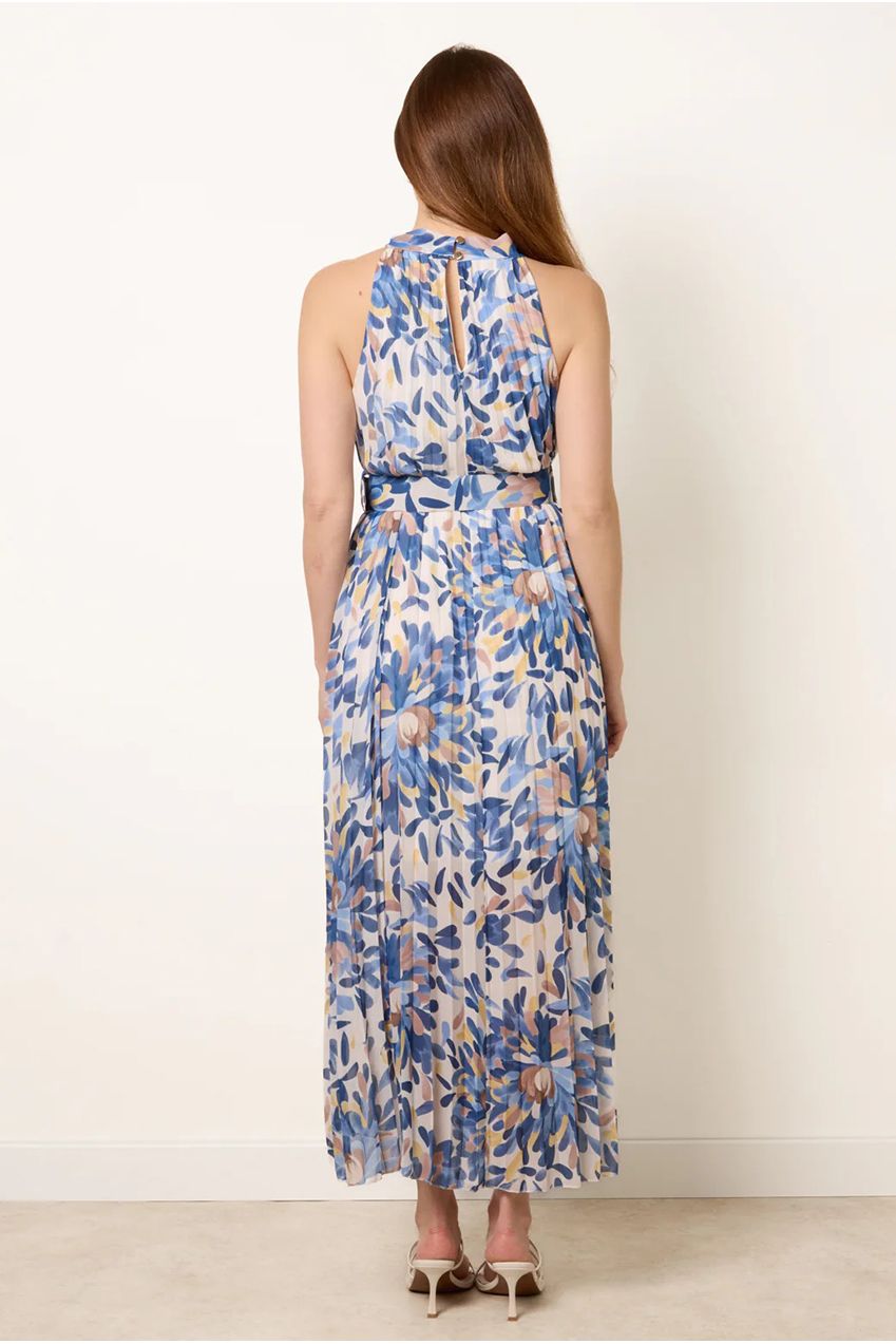 Printed Pleated Dress With Belt BV6258IT434