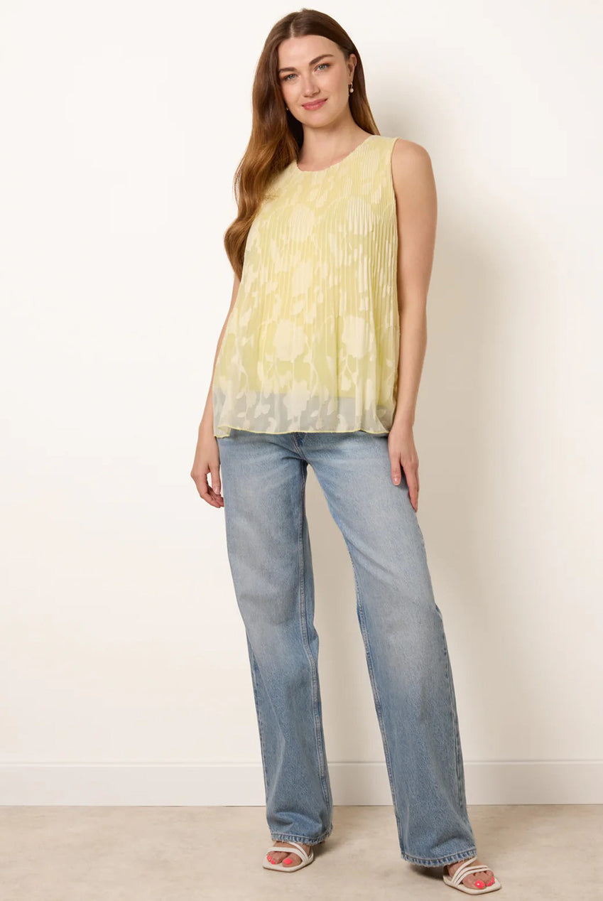 Sleeveless Lace Pleated Top BV6260IT178
