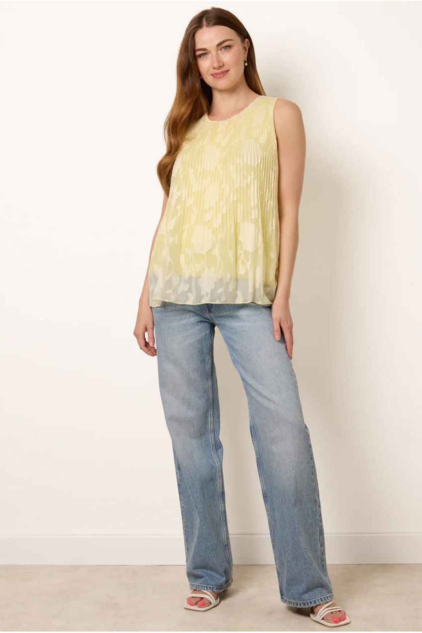 Sleeveless Lace Pleated Top BV6260IT178
