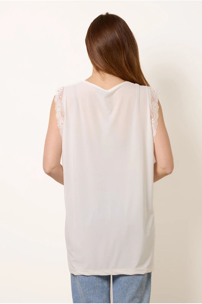 V Lace Trim Top BV6319IT014