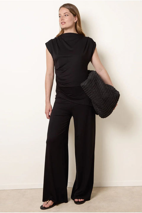 Soft Jersey Asymmetric Hem Set by Blue Vanilla