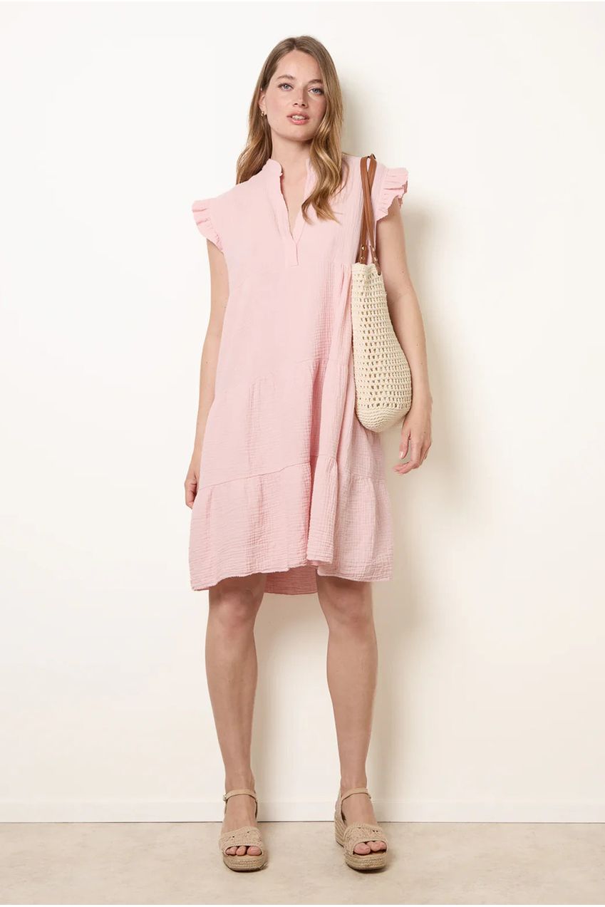 Cheesecloth Frill Sleeve Tunic BV6273IT020