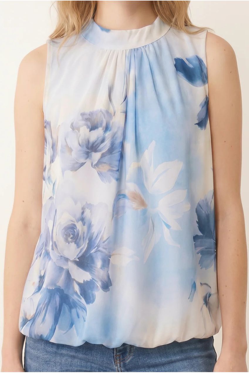 Sleeveless High Neck Puffball Blouse BV6277IT002