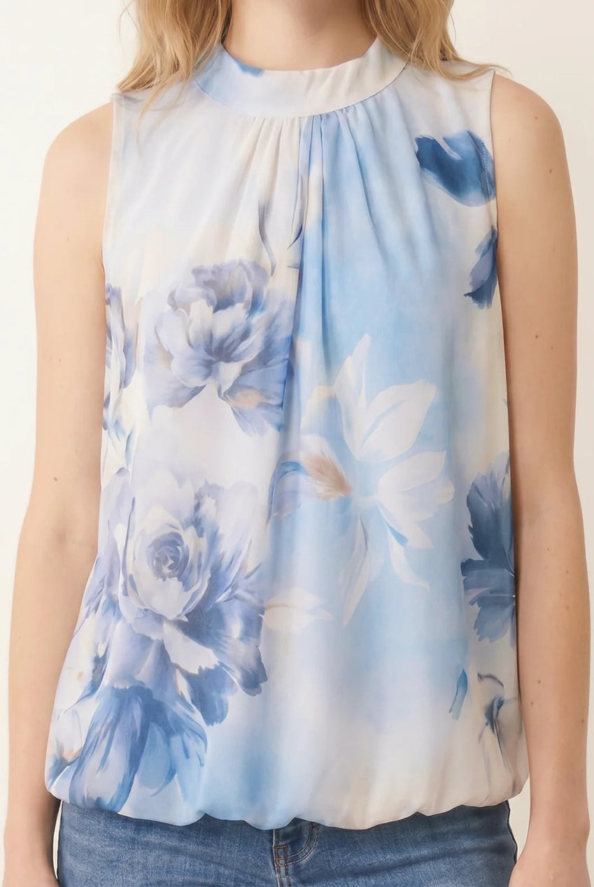 Sleeveless High Neck Puffball Blouse BV6277IT002