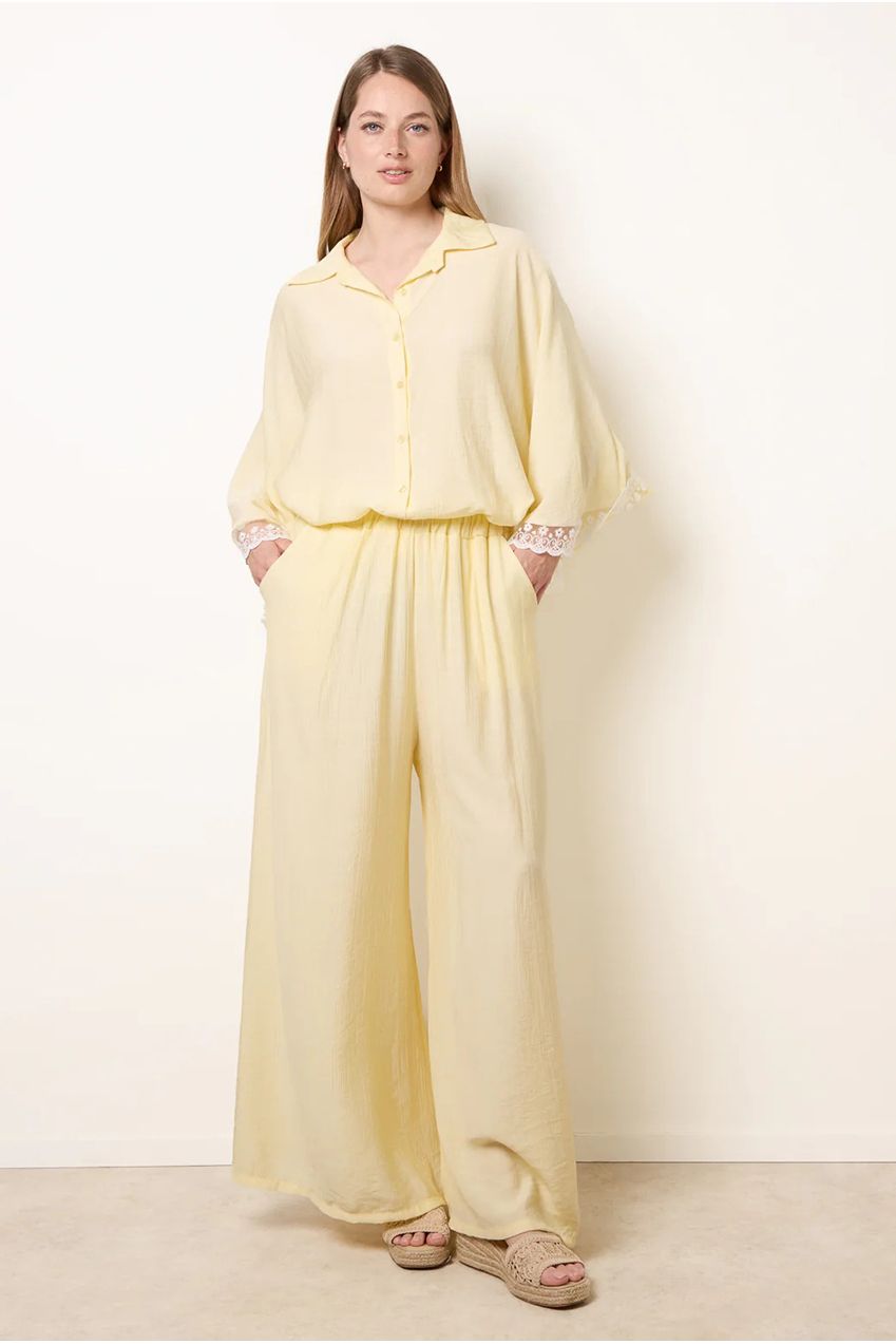 Crinkle Viscose Wide Leg Trousers BV6287IT178