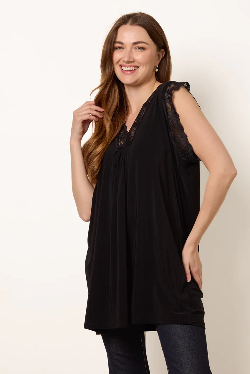 V Lace Trim Top BV6319IT003