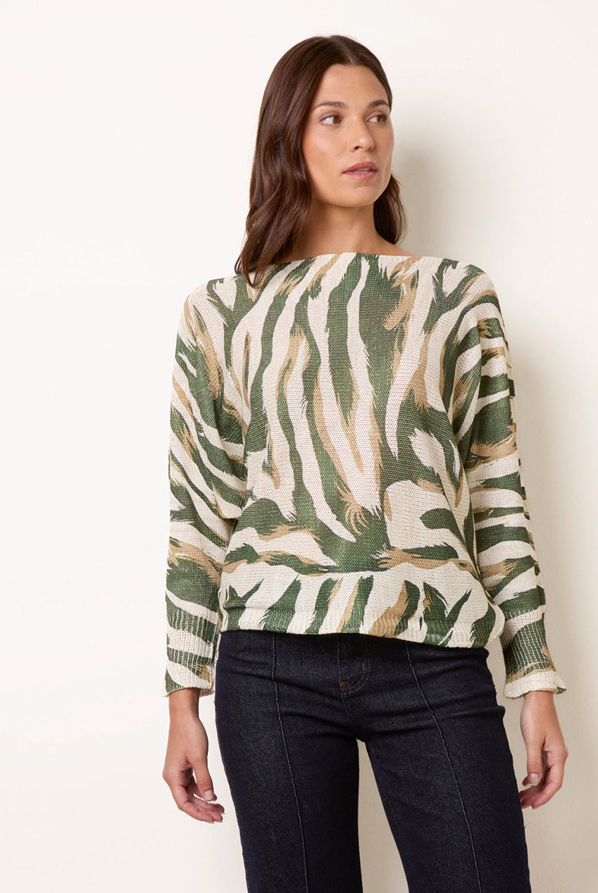 Metallic Batwing Foil Effect Jumper BV6792IT056