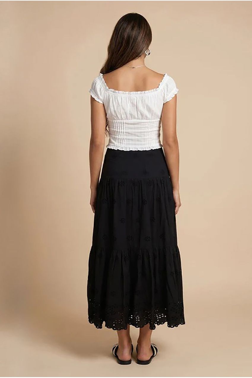 Broderie Maxi Skirt Black 40SKT38832-c1