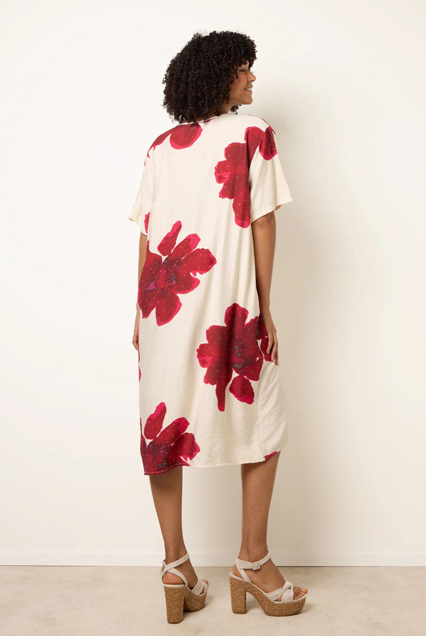 Floral Print Diamante Detailed Dress CC2656BV035
