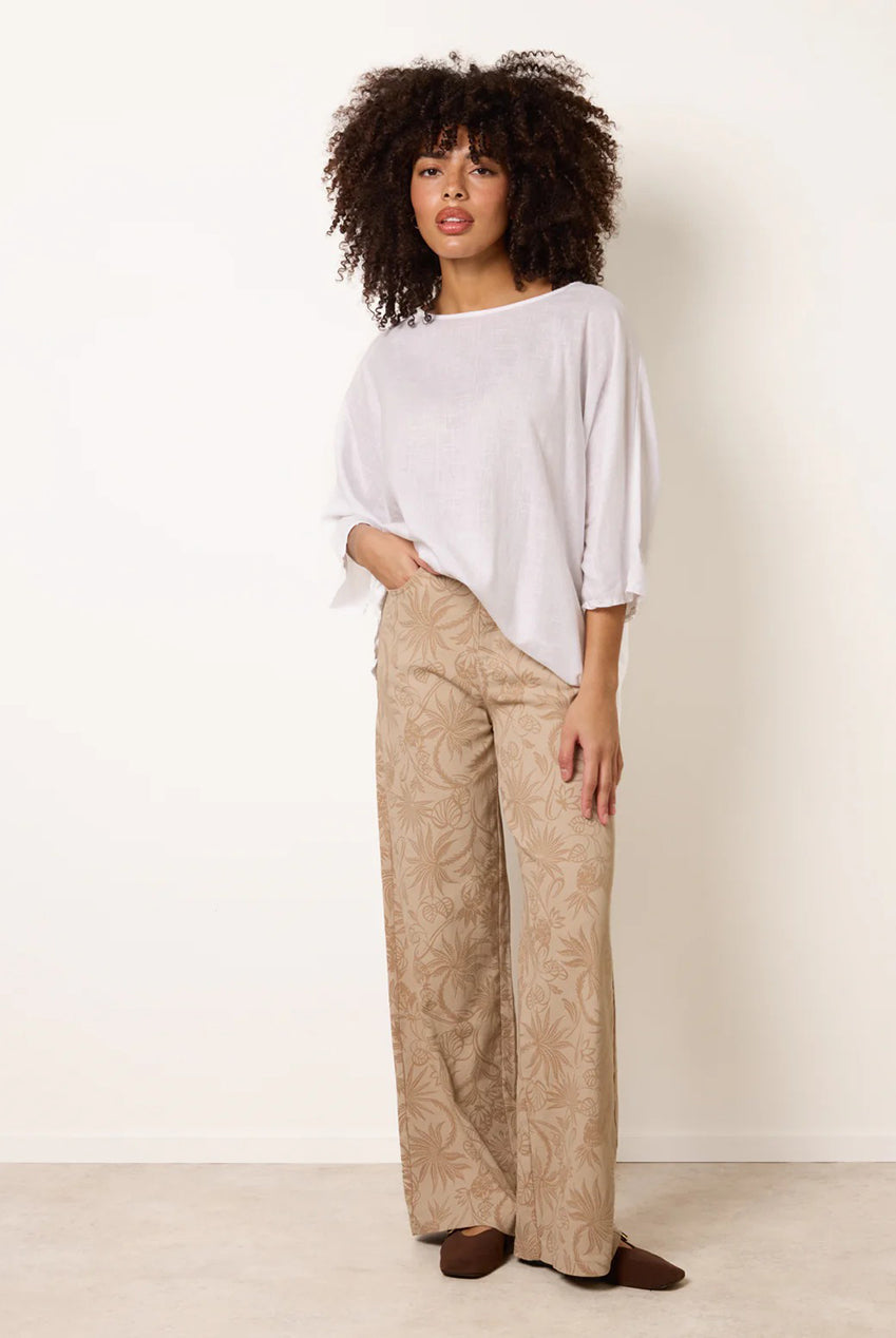 Floral Printed Flared Jeans CC2665BV001