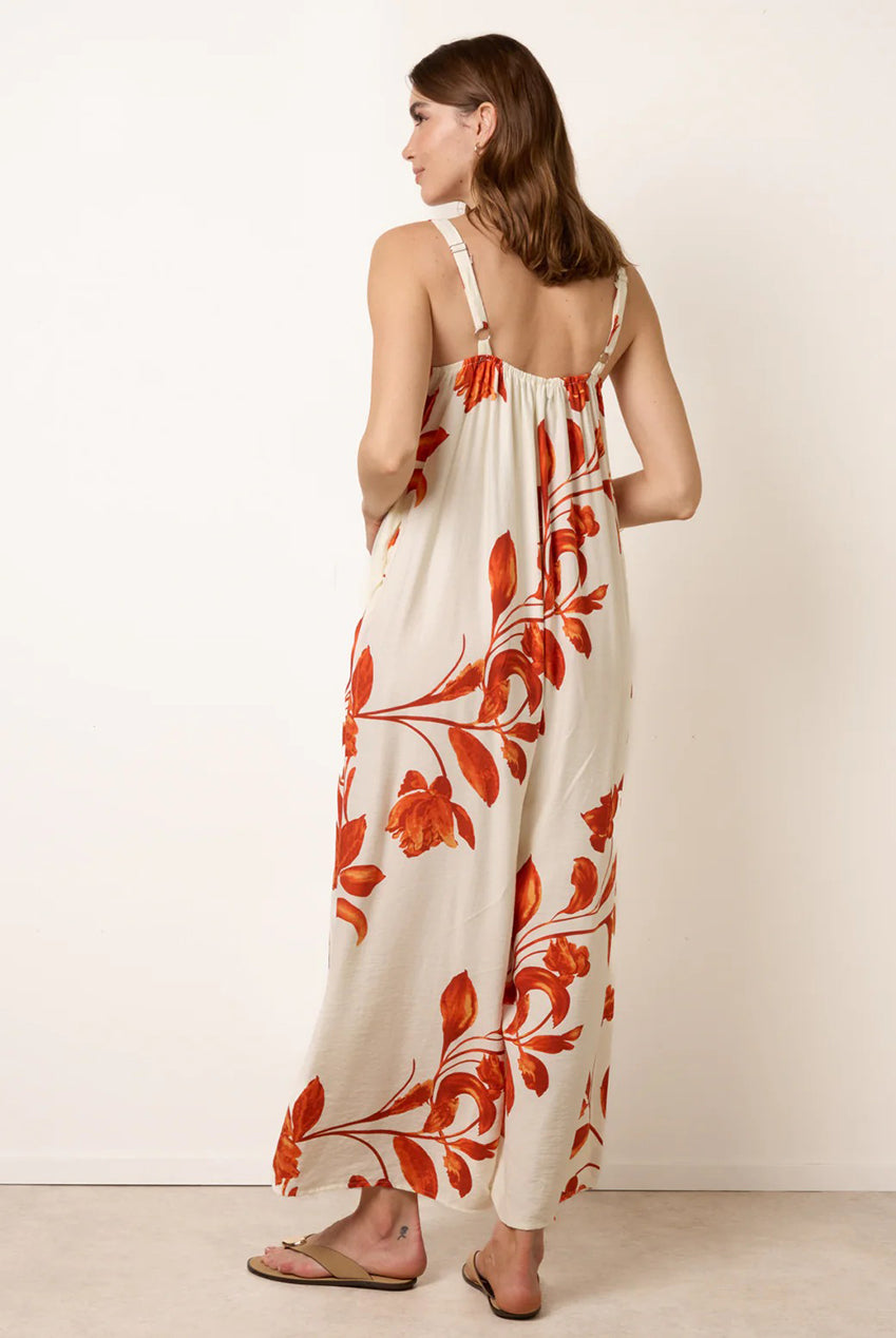 Floral Print Wide Leg Jumpsuit CC2680BV396