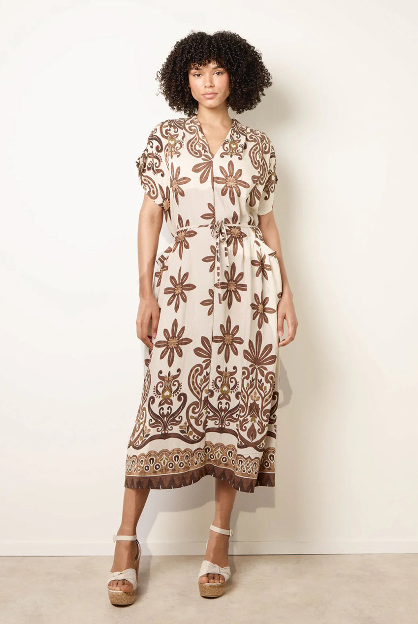 Dress With Bold Floral Print CC2683BV030