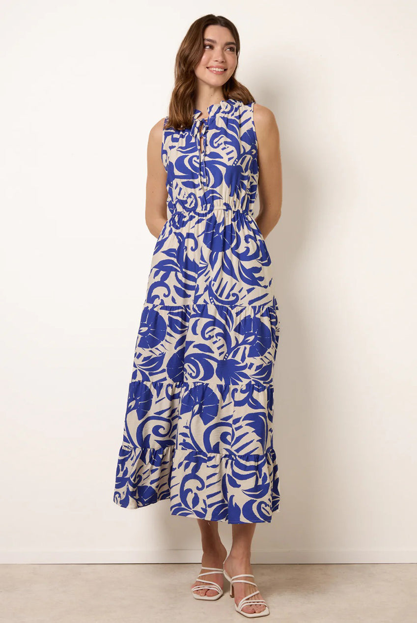 Topical Leaf Print Maxi Dress CC2702BV240