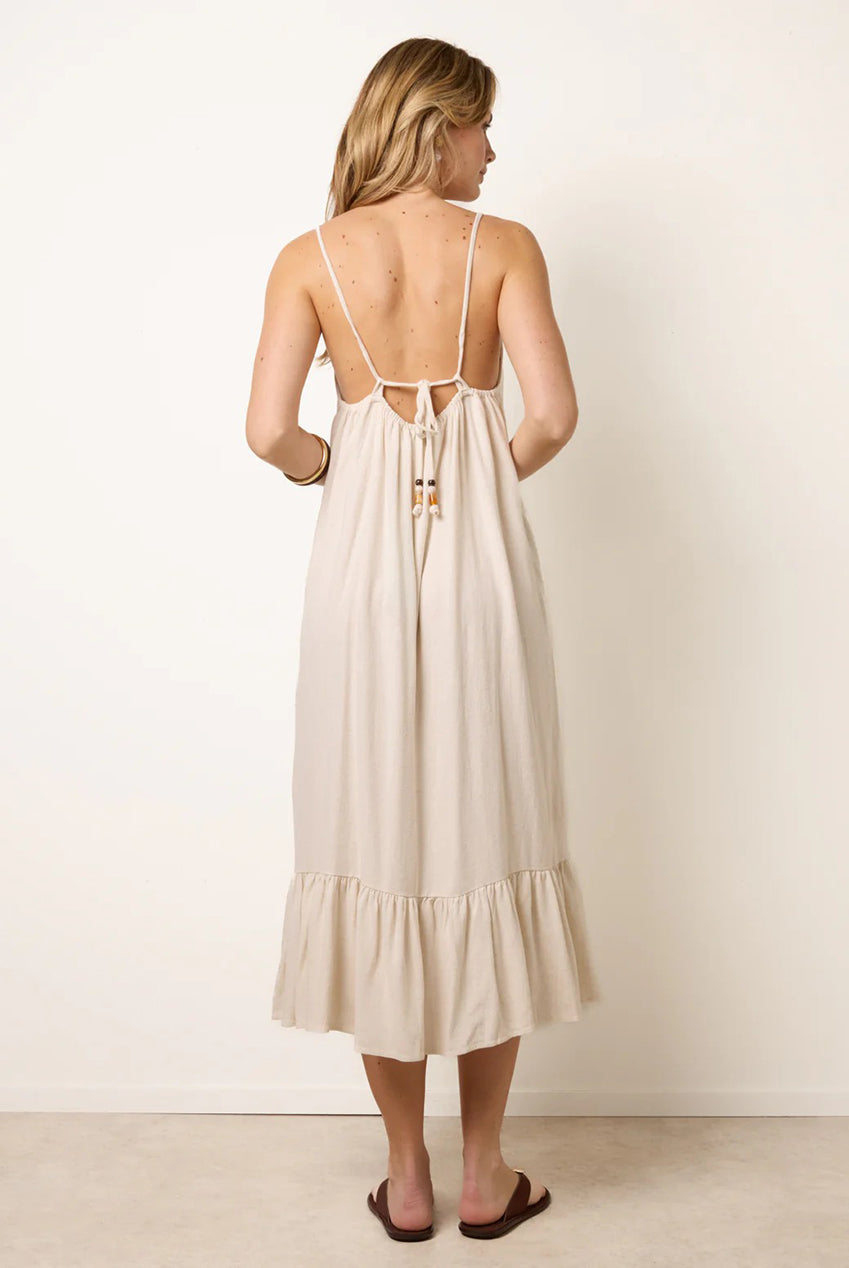 Natural Textured Dress With Bead Details CC2723BV241