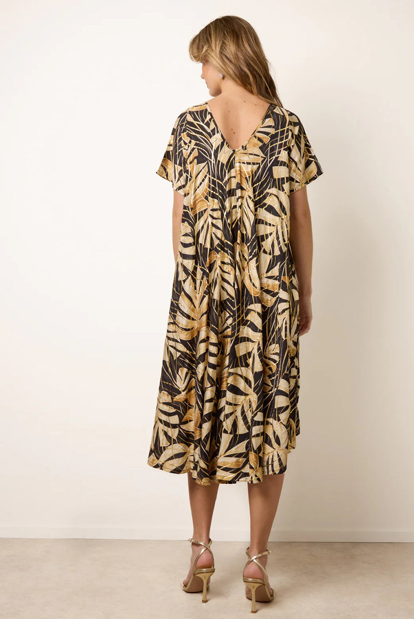 Topical Print Kimono Style Oversized Dress CC2727BV003