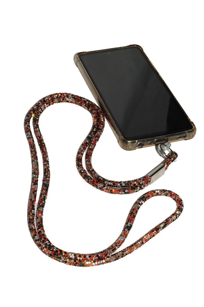 Embellished Phone Strap - Orange CHP-001-1