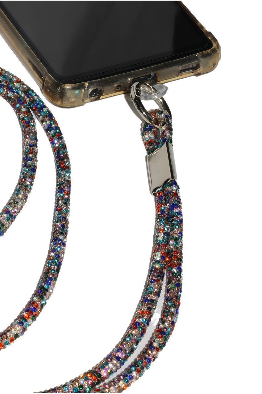 Embellished Phone Strap - Blue Mix CHP-001-3