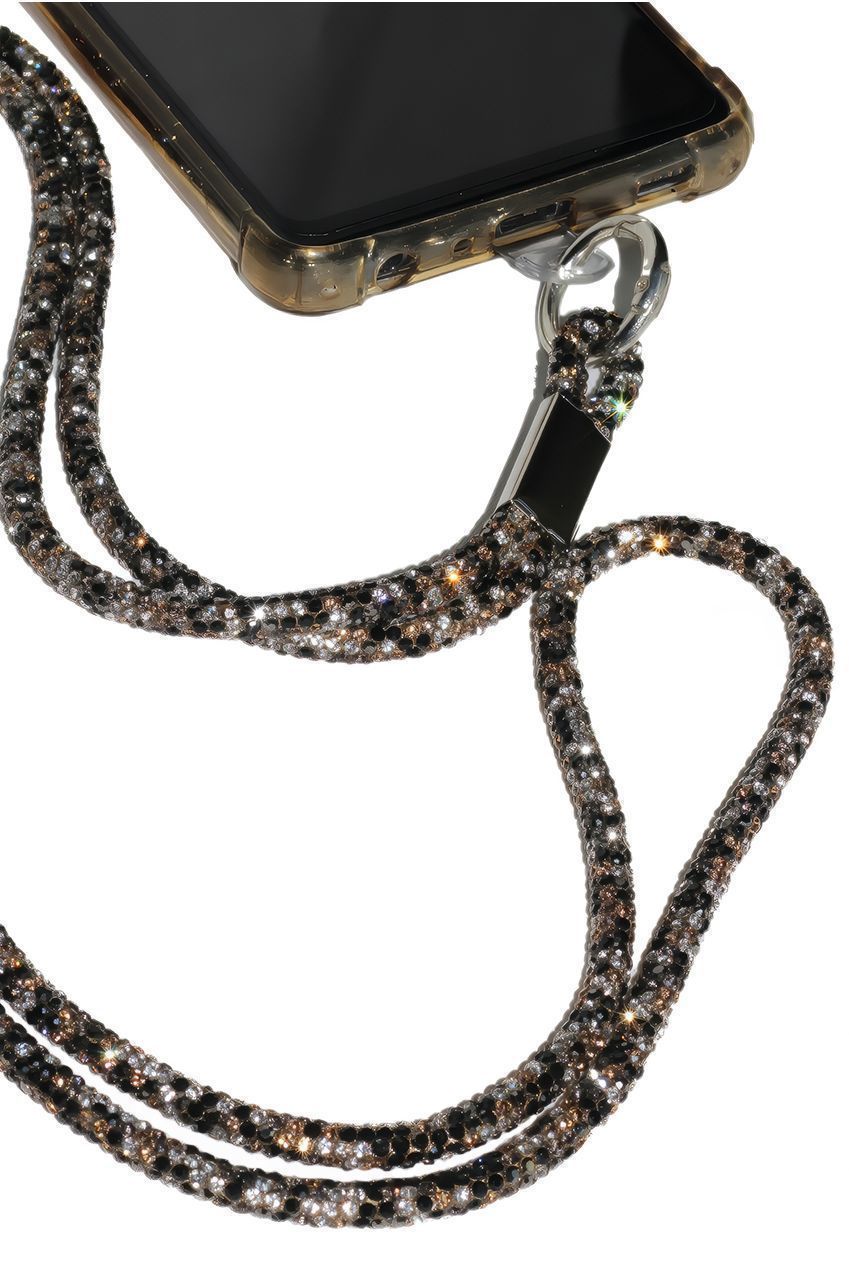 Embellished Phone Strap - Black & White CHP-001