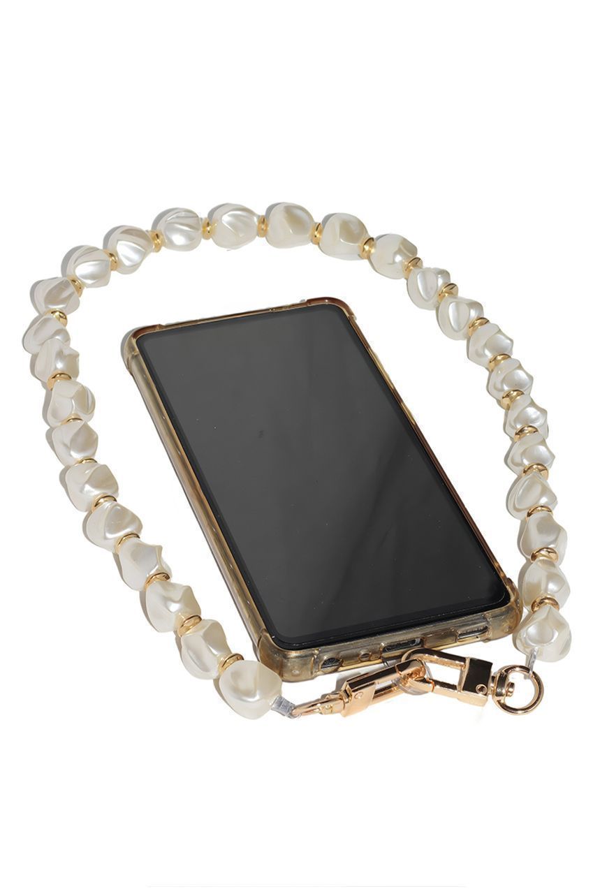 Pearl Barok Phone Strap - White CHP-002