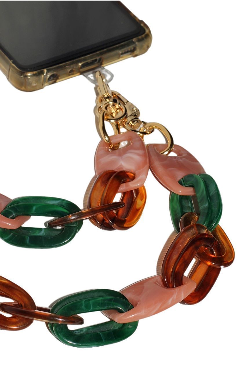 Acrylic Chain Phone Strap - Pink Mix CHP-004-1