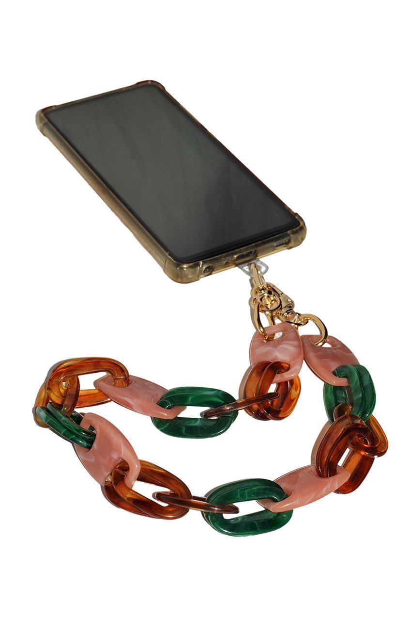 Acrylic Chain Phone Strap - Pink Mix CHP-004-1