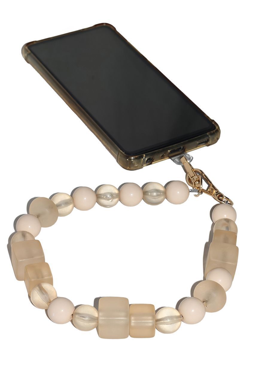 Acrylic Phone Strap - Matte Beige CHP-012-1