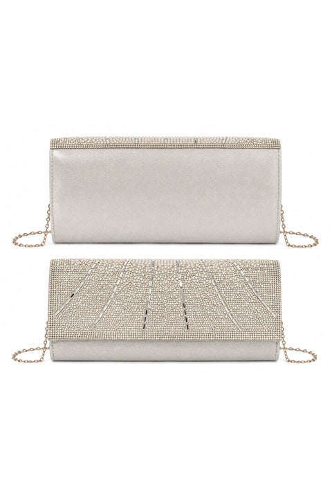 Rhinestone Embellished Clutch Bag by Double Second