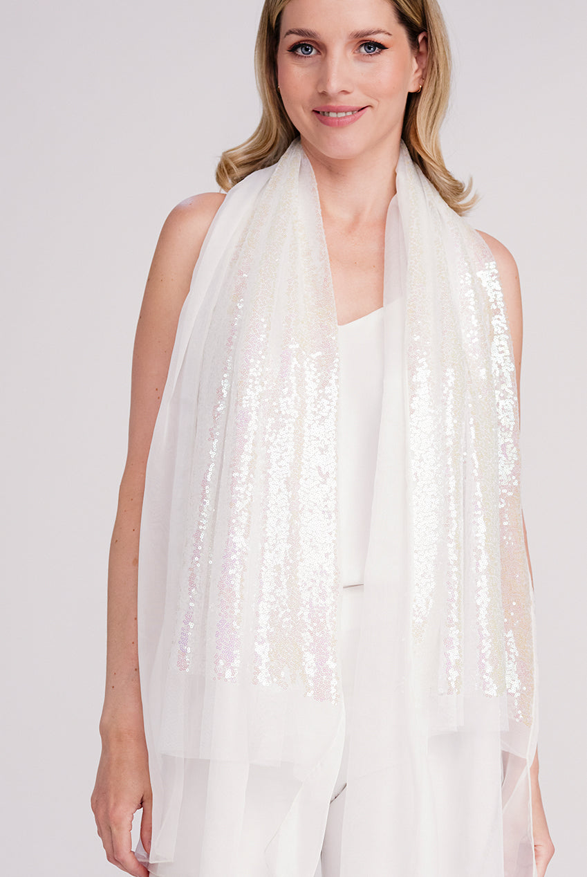 Chrystal Scarf - Iridescent CHR005-WHI030