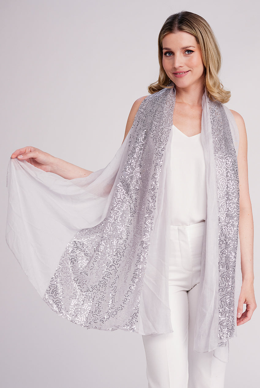 Chrystal Scarf - Silver CHR005-MET002
