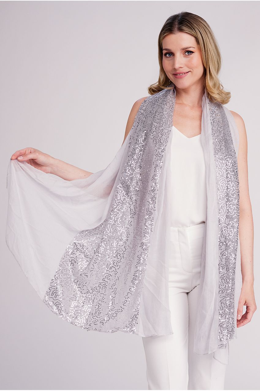 Chrystal Scarf - Silver CHR005-MET002