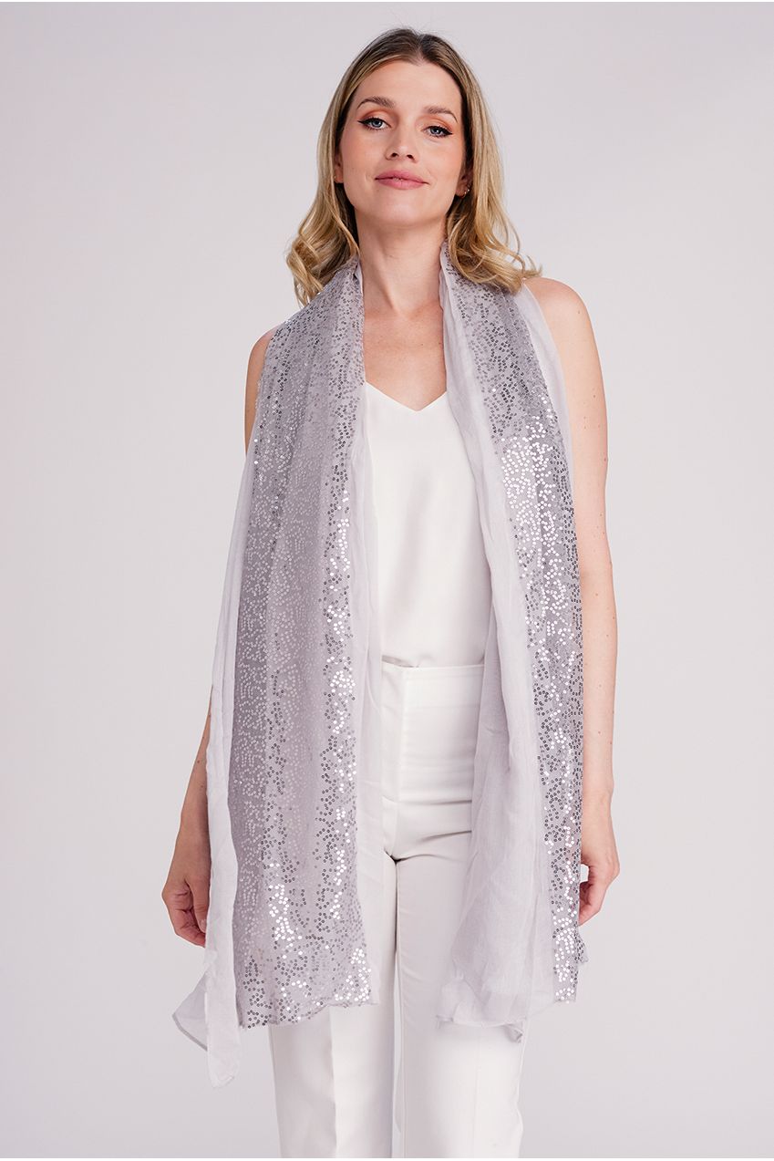 Chrystal Scarf - Silver CHR005-MET002