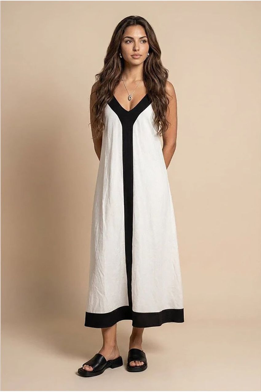 Contrast Maxi Dress 40DRS38690-c11