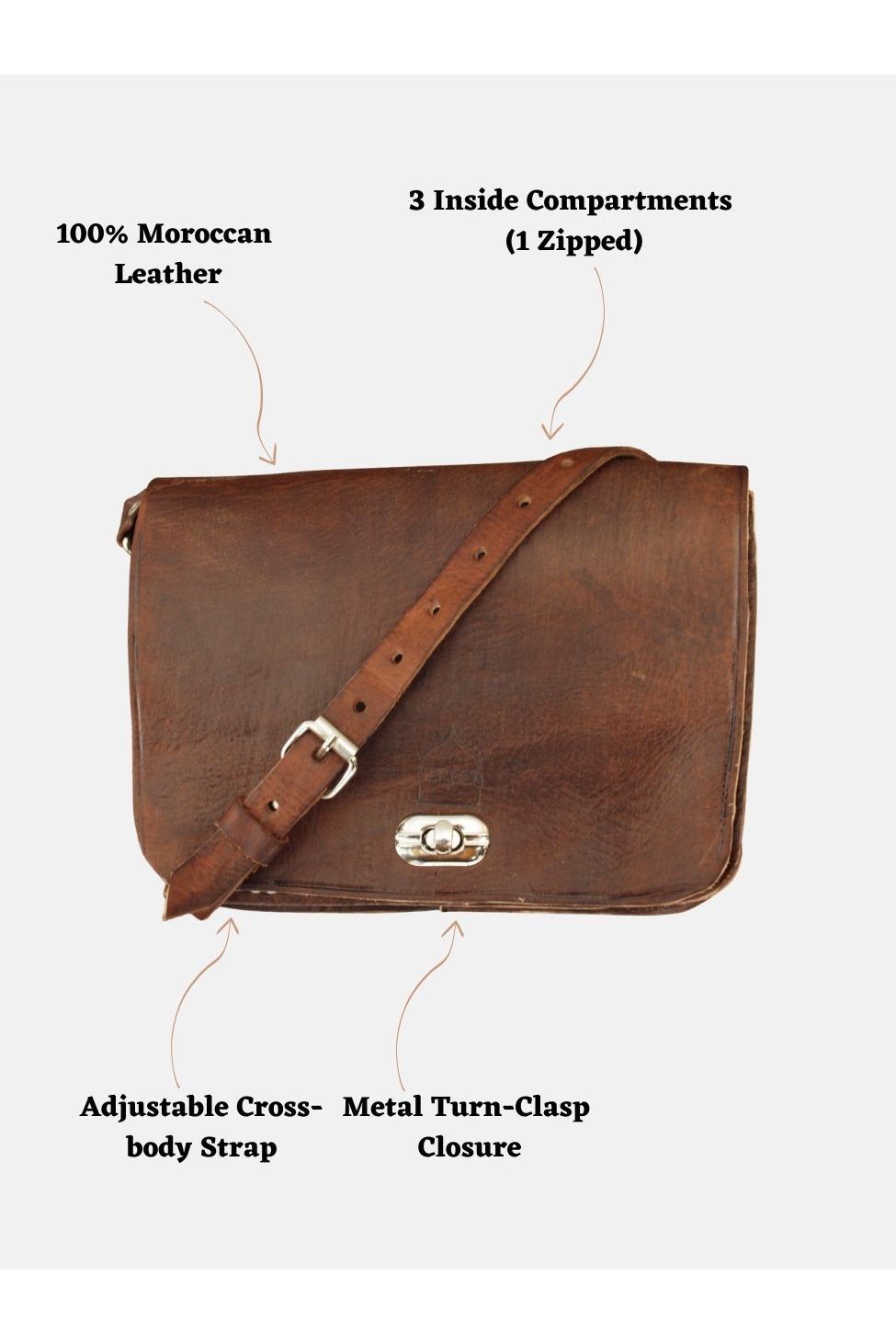 The Kenitra Cross-Body Bag In Dark Brown 2208