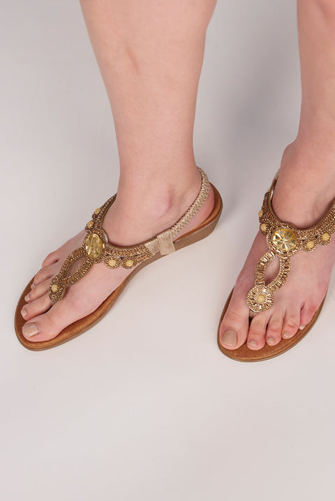 Cosmo Sandal - Gold by Pia Rossini