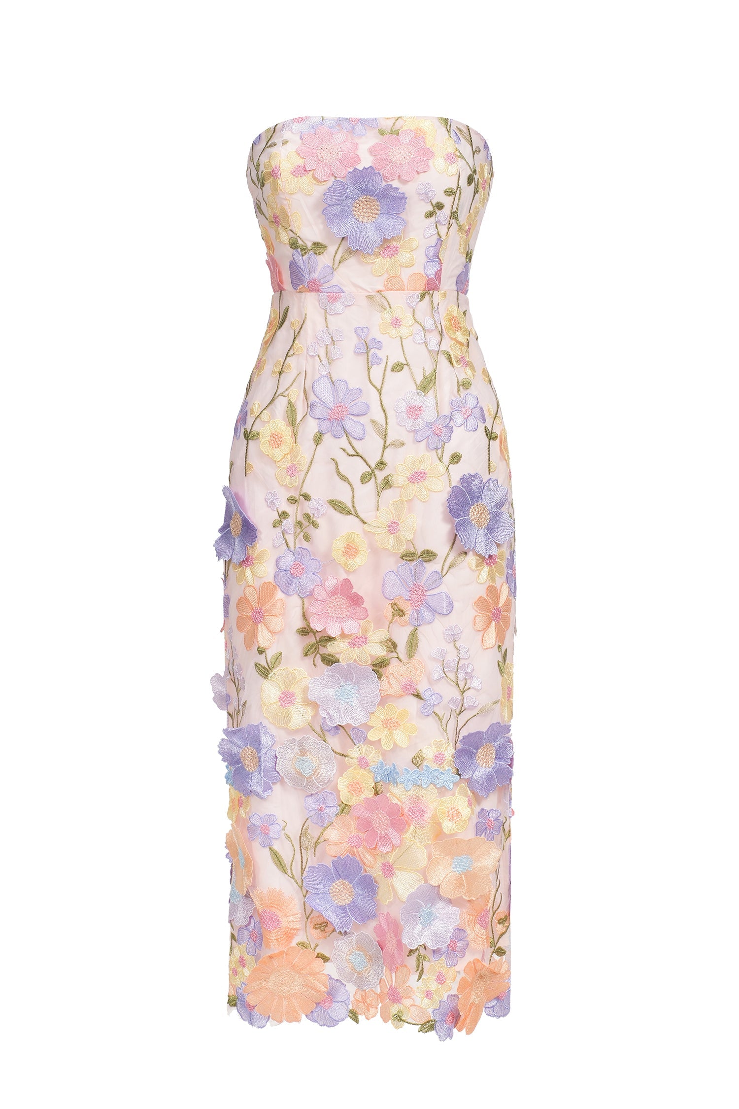 Fala Embroidered Strapless Dress D240600506