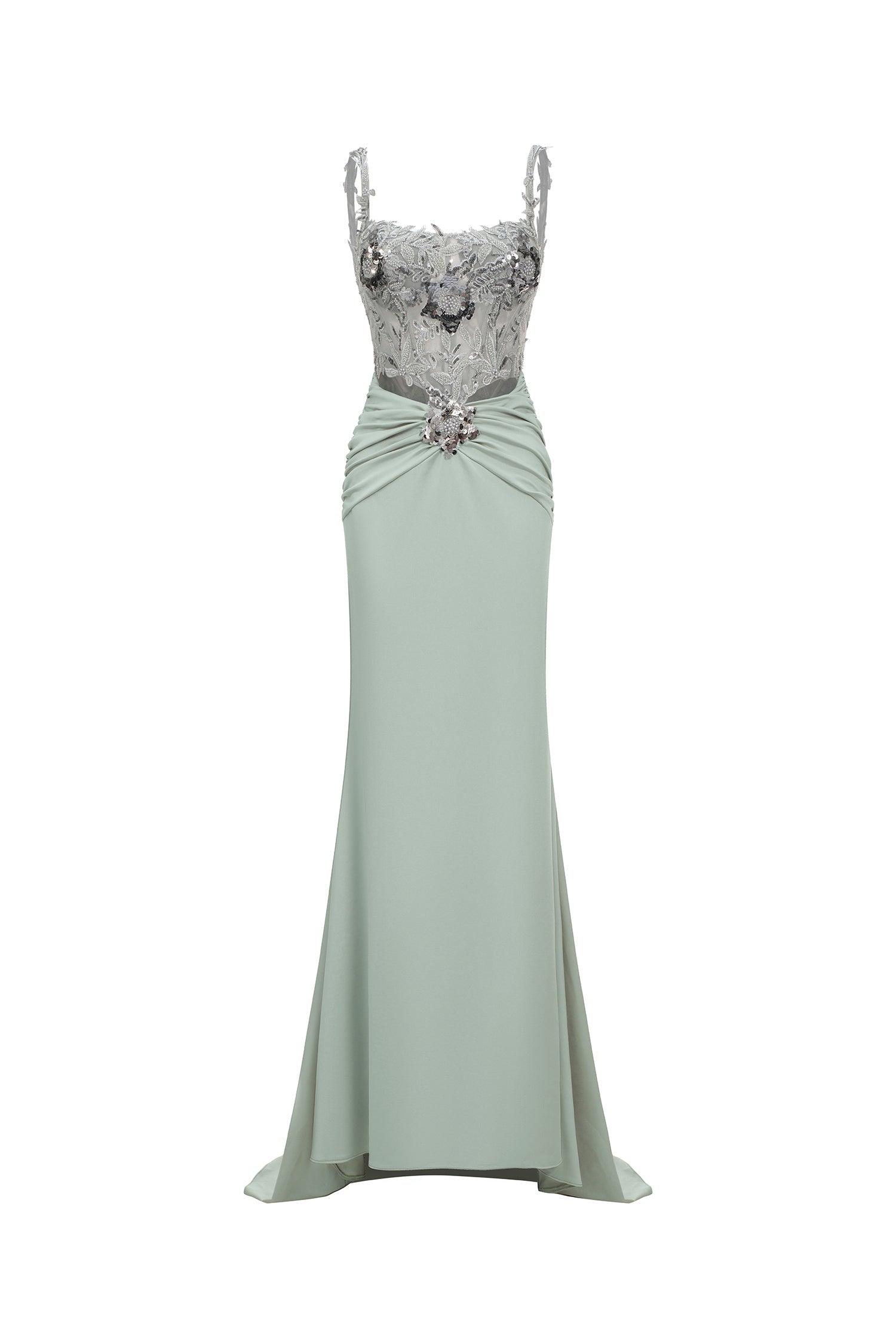 Valery Diamond Fishtail Maxi Dress D241002205