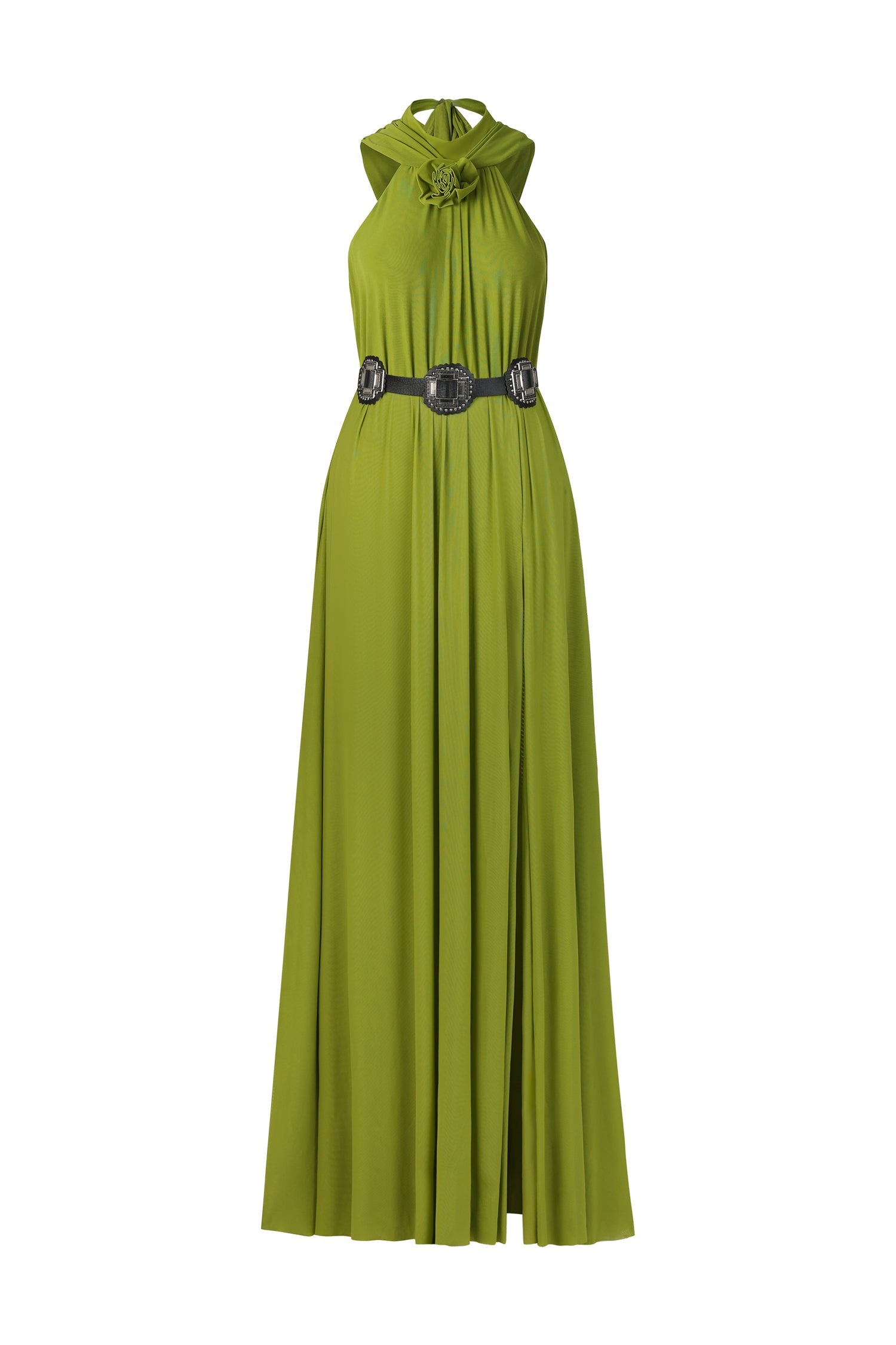 Naleza Sleeveless Flowers Slit Maxi Dress D241104402