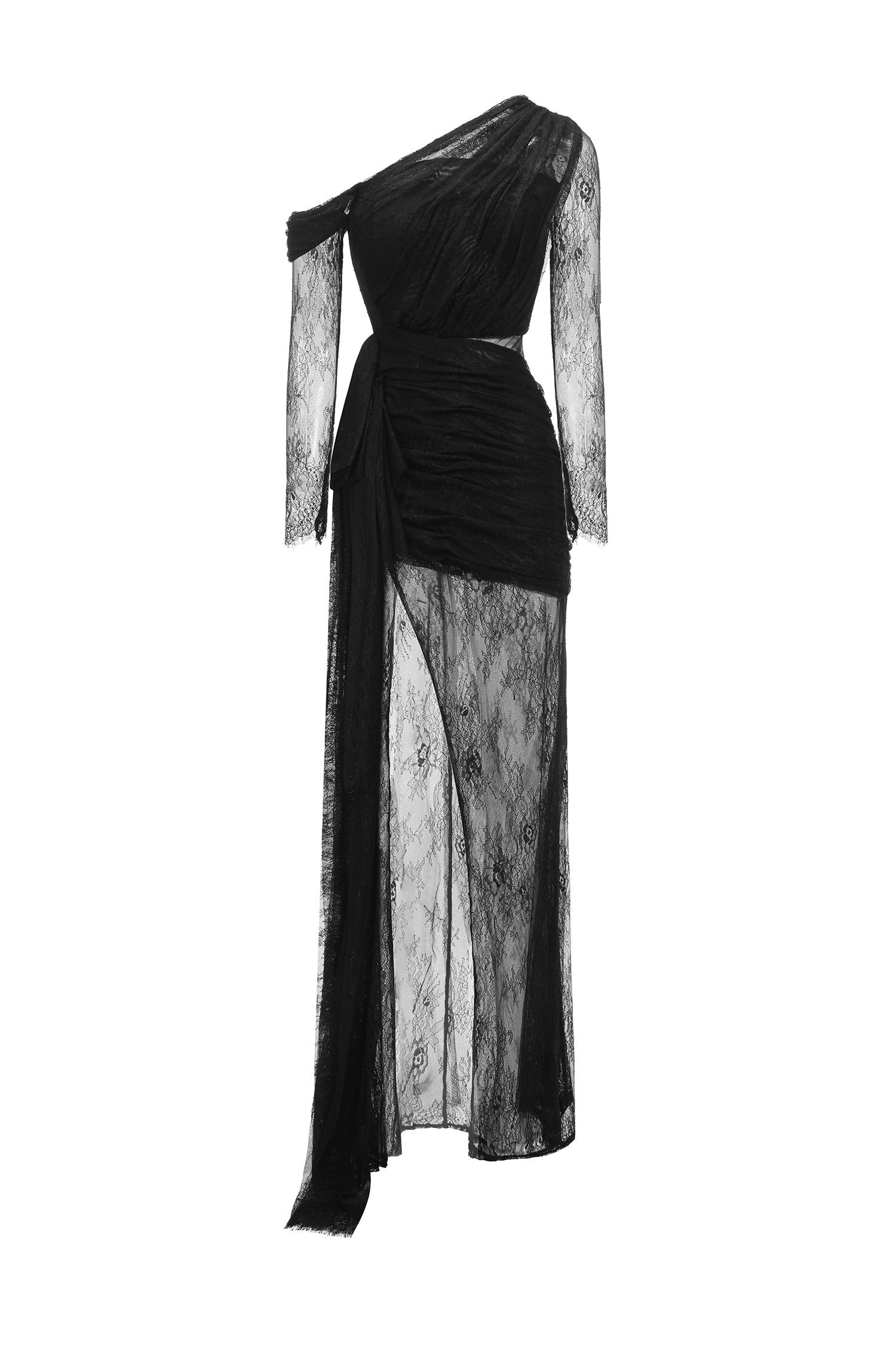 Hunter One Shoulder Slit Maxi Dress D241201557