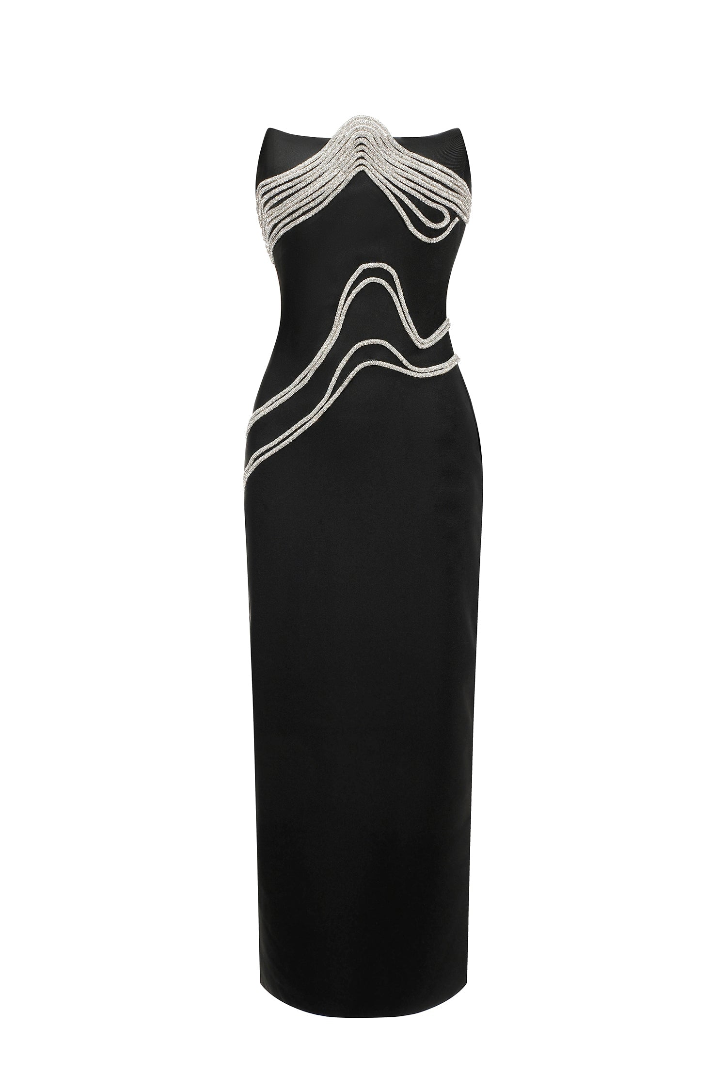Oga Sleeveless Diamond Bandage Maxi Dress D250101207